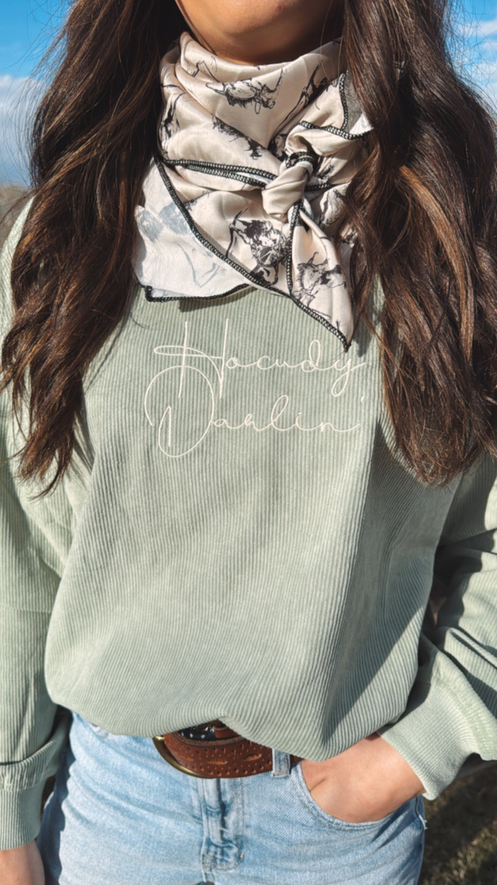 Howdy Darlin' Corduroy Crewneck