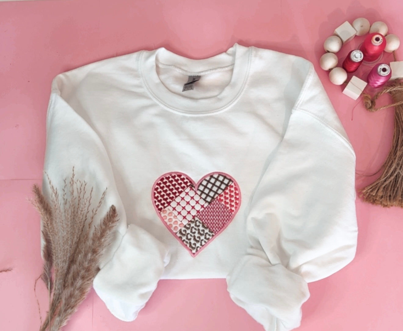 Quilted Heart Crewneck