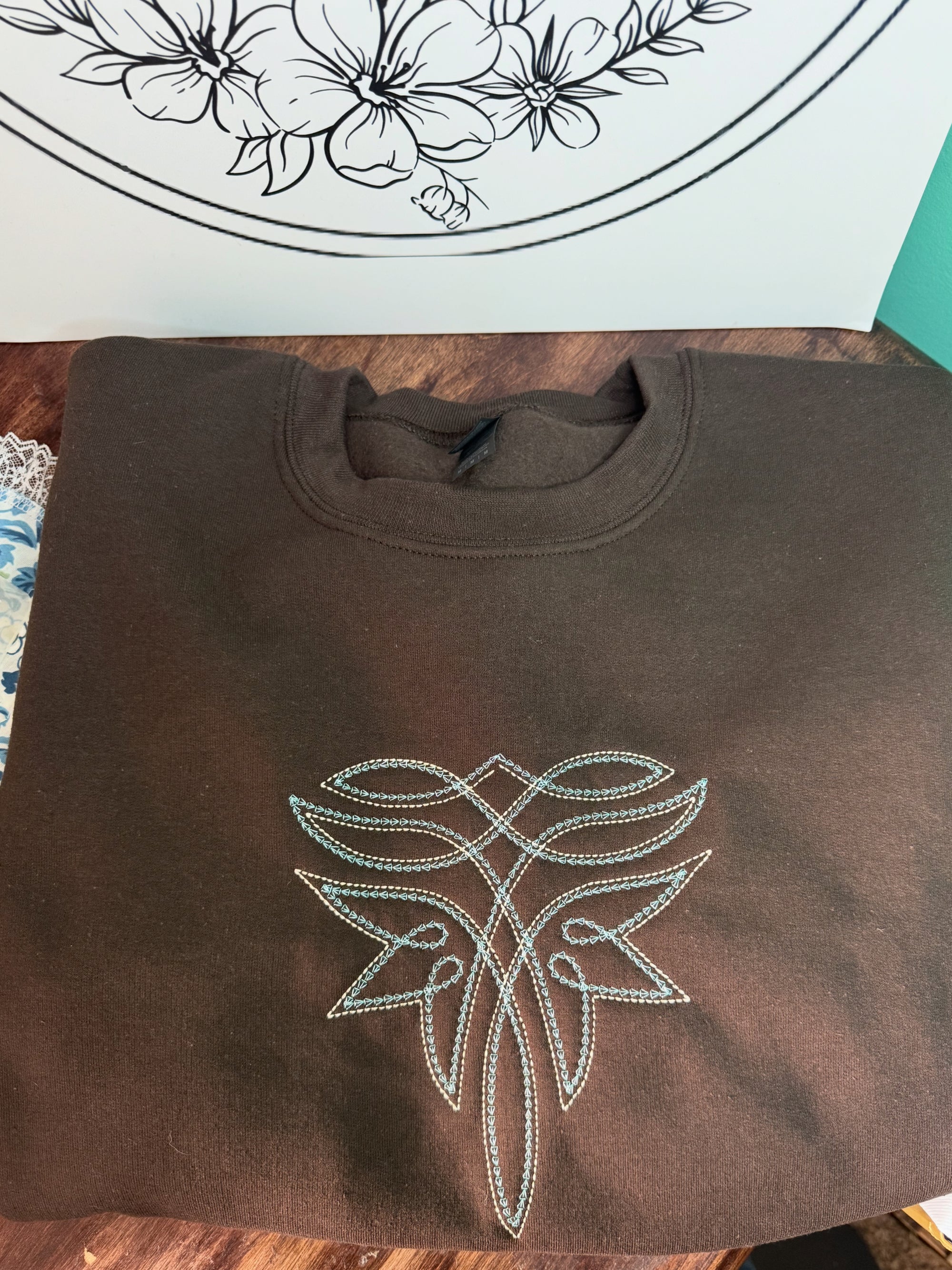 2 Tone Bootstitch Crewneck