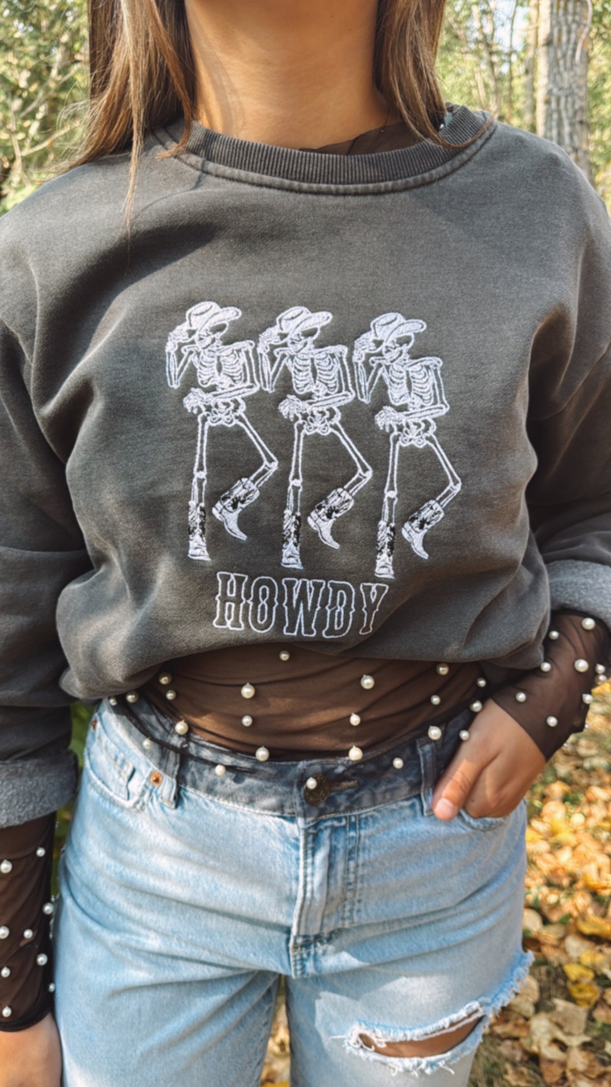 Howdy Skeleton Crewneck