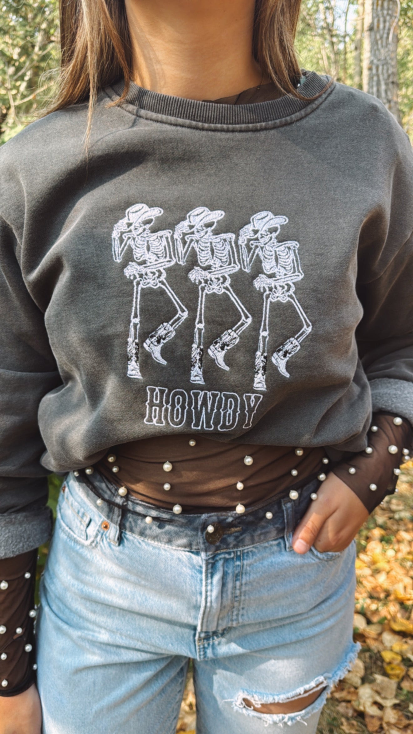 Howdy Skeleton Crewneck