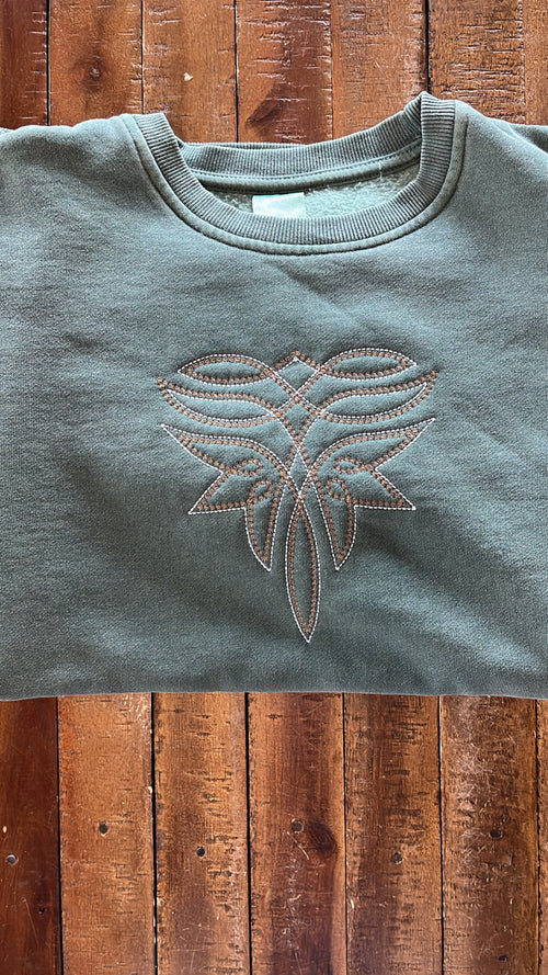 2 Tone Bootstitch Crewneck