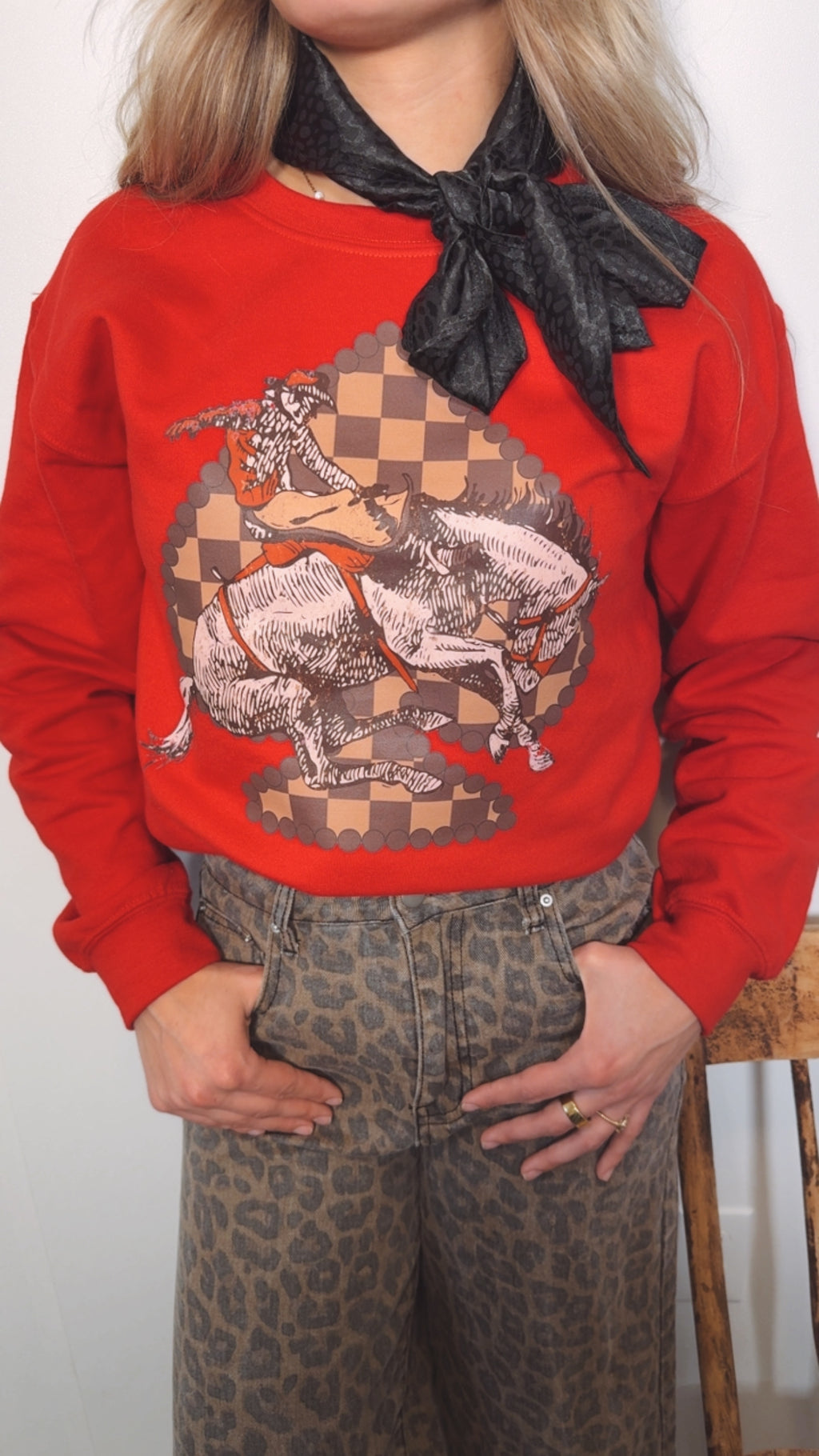 Checkered Spade Crewneck