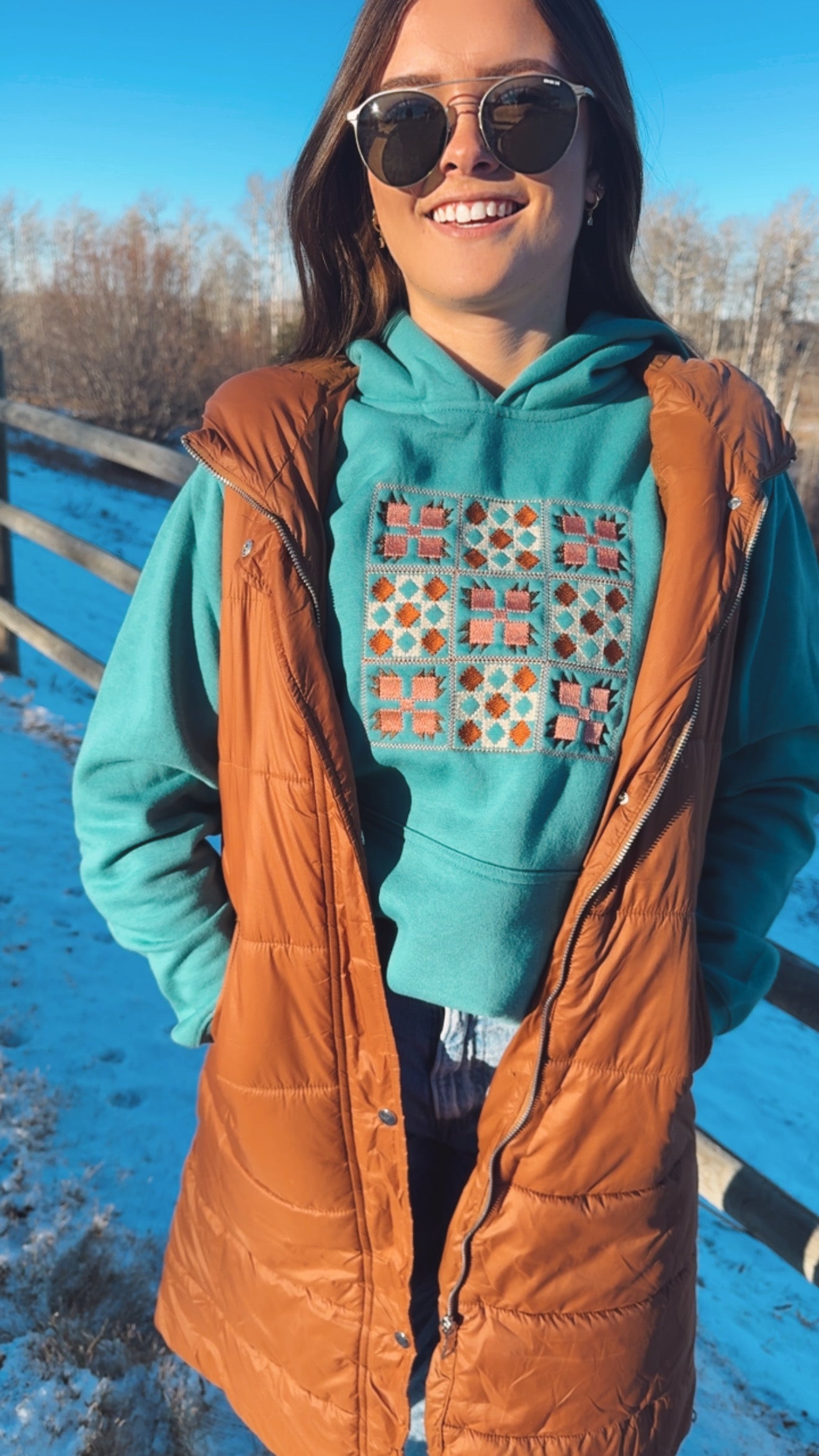 Quilted Patch Hoodie