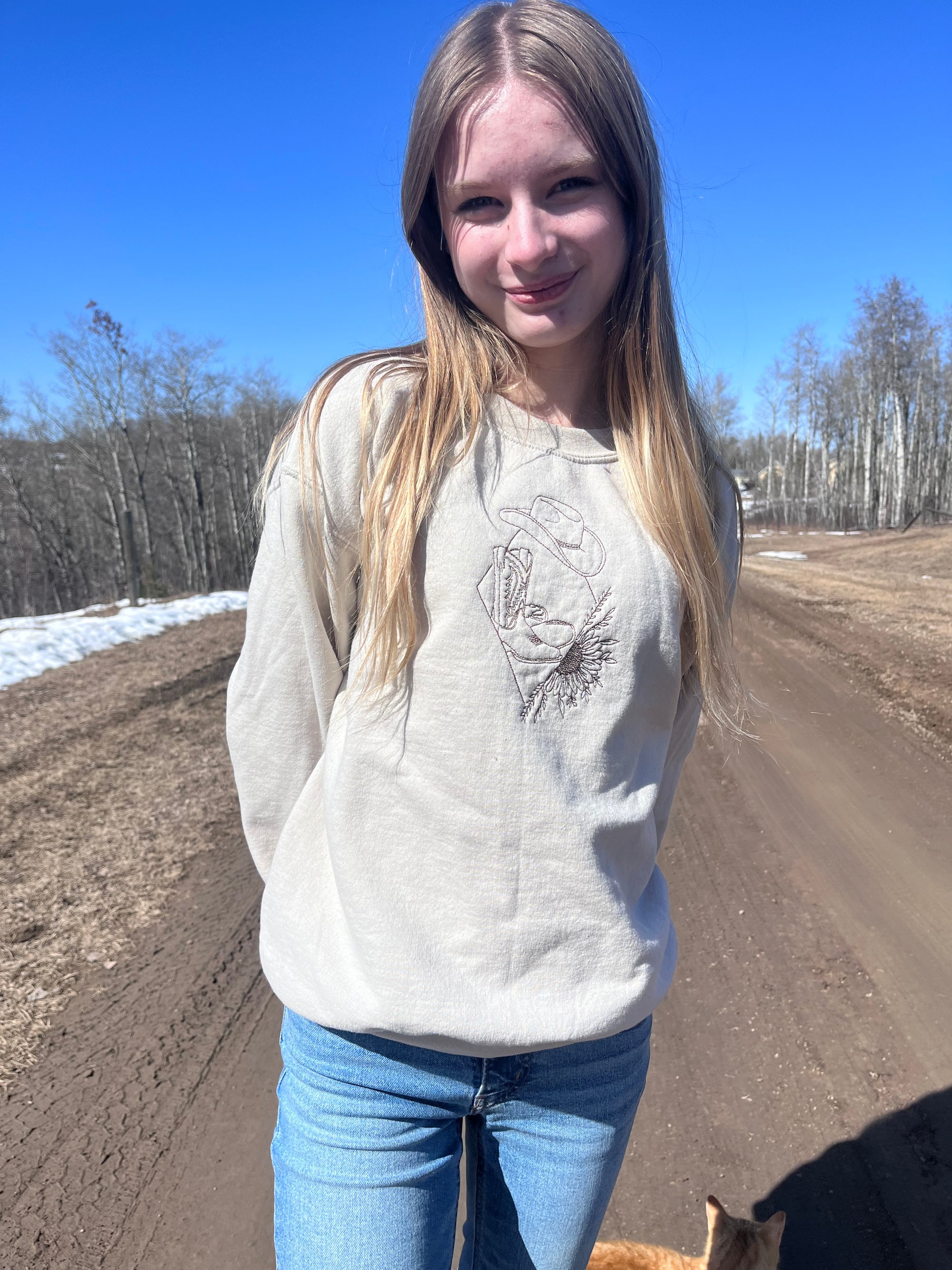 The Sunflower Cowboy Crewneck