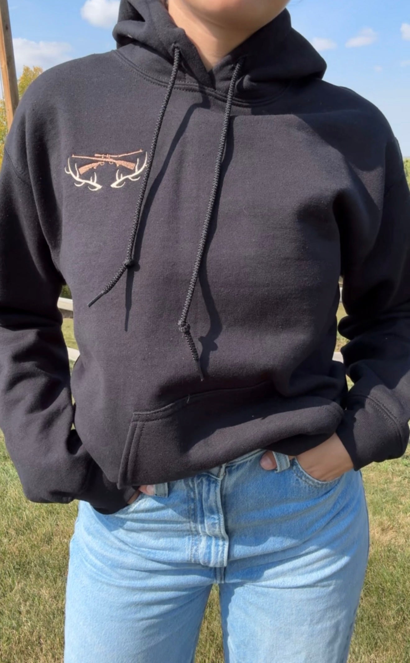 Gun and Antler Hoodie